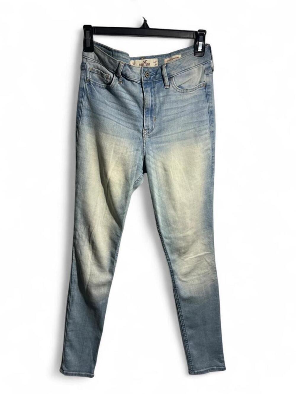 Hollister Jeans Womens 5R Medium Wash High Rise Super Skinny Blue Denim Denim 5
